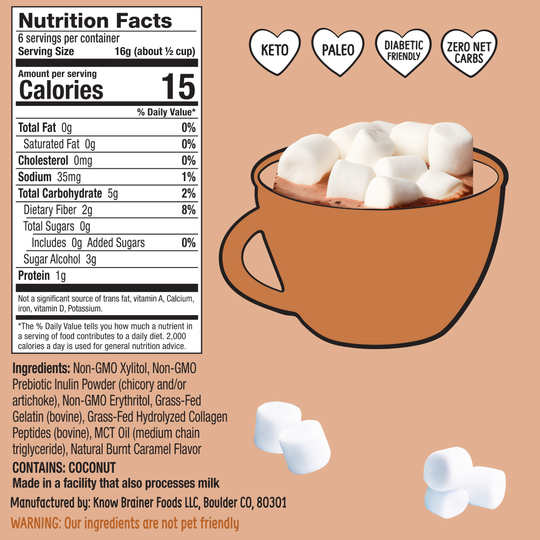 Burnt Caramel Zero Sugar Mini Marshmallow (3 pack)